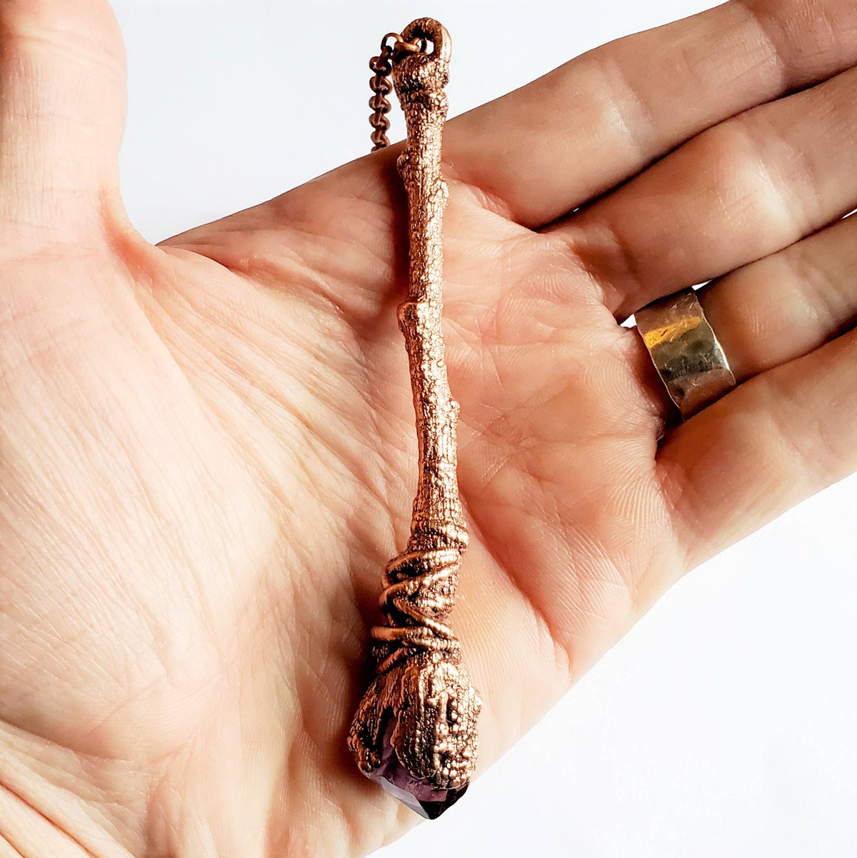 Amethyst Sticks &amp; Stones Wand Necklace