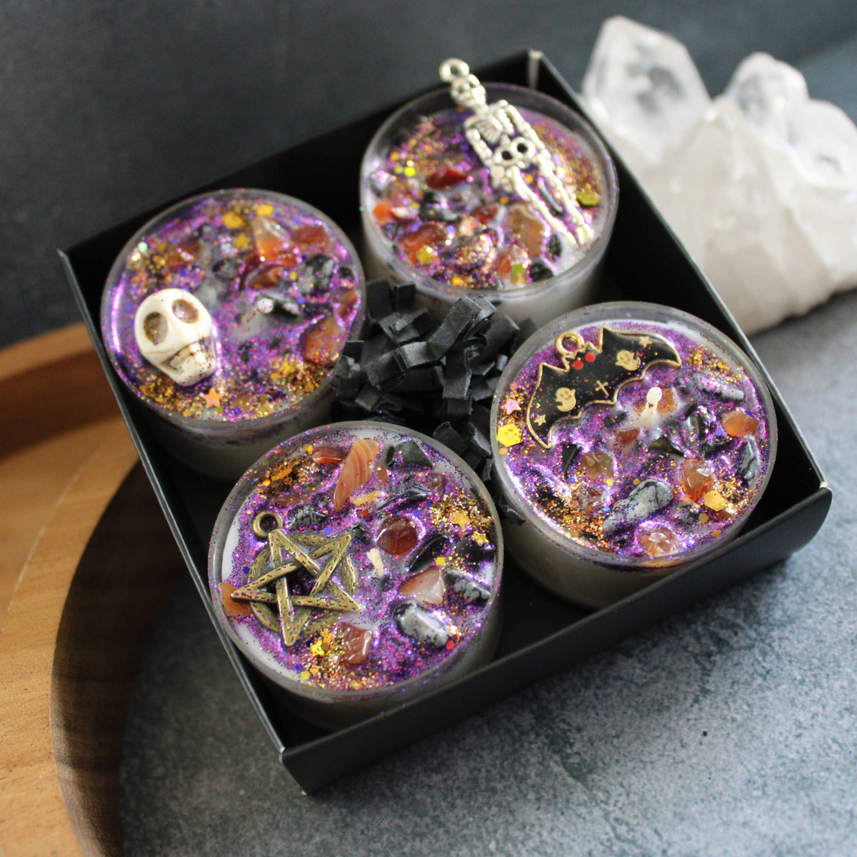 Samhain Tealight Crystal Candles