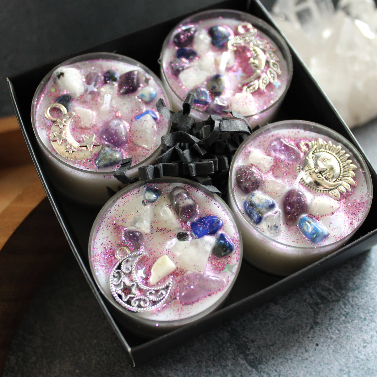 Moon Magick Tealight Crystal Candles