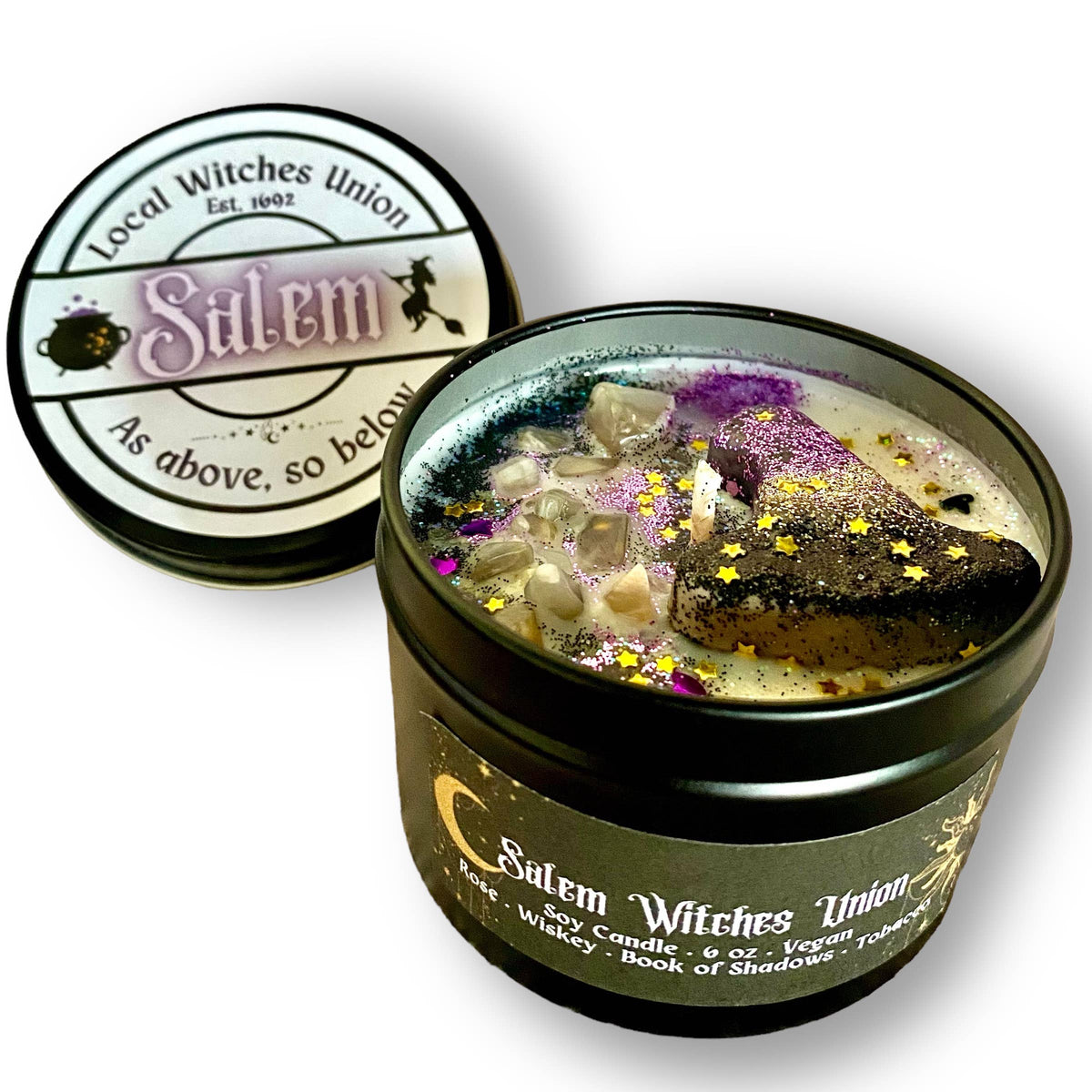 Salem Witches Union Candle | Rose &amp; Whiskey Scent