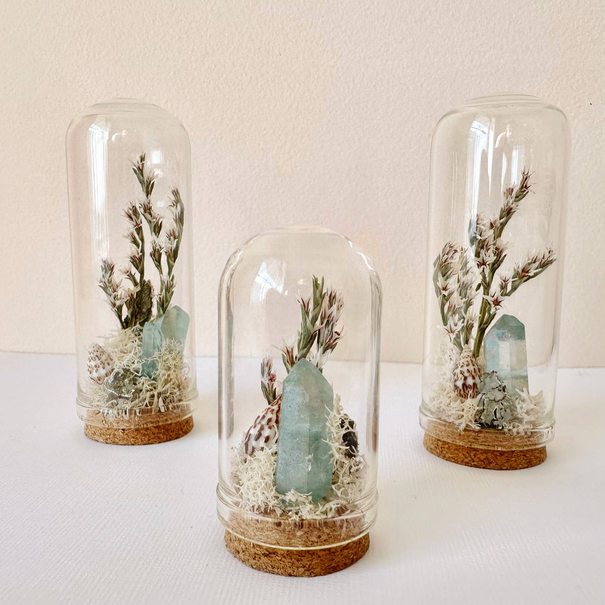 Saltwater Breeze Mini Terrarium Crystal Beach Desk Decor