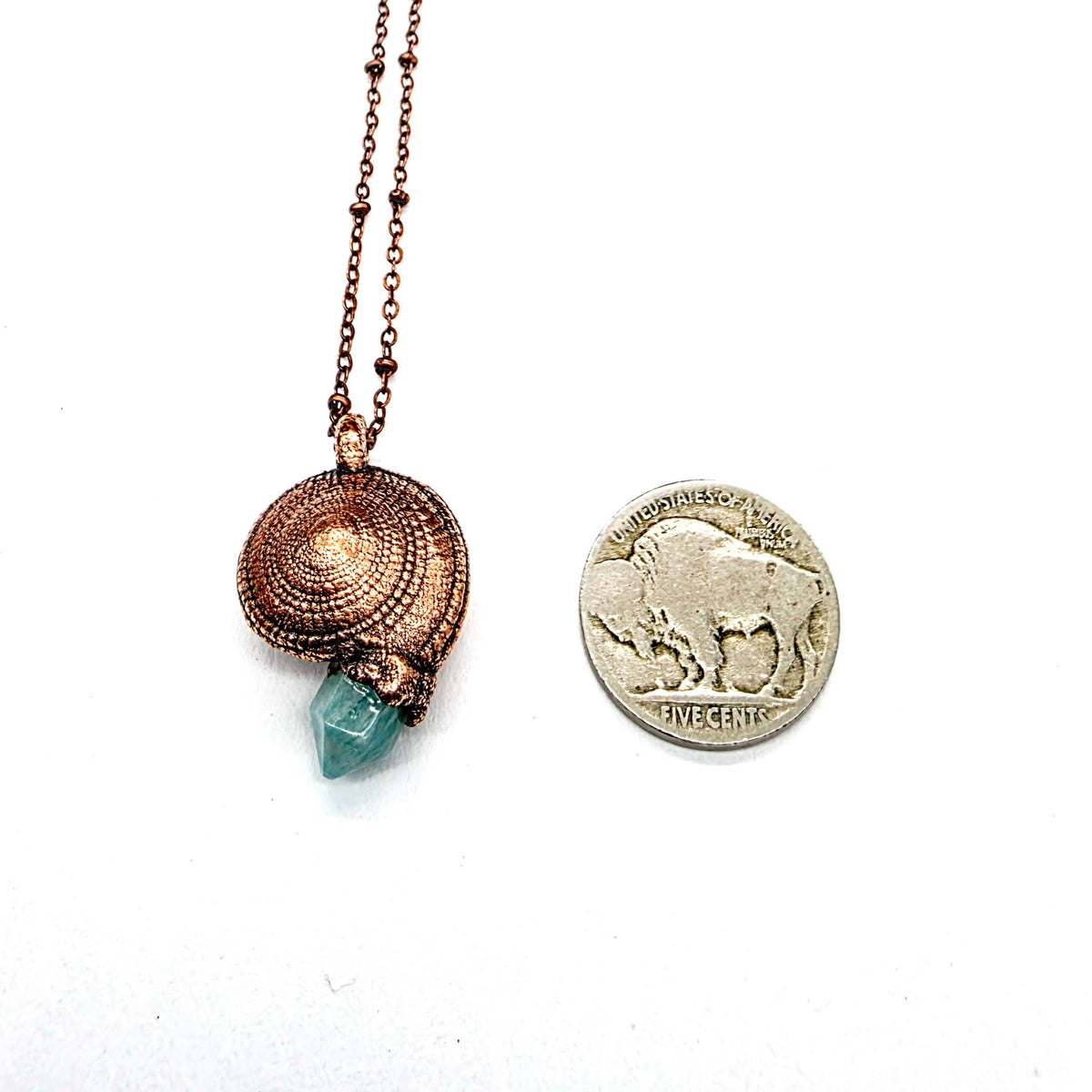 Amazonite Seashell Talisman Necklace