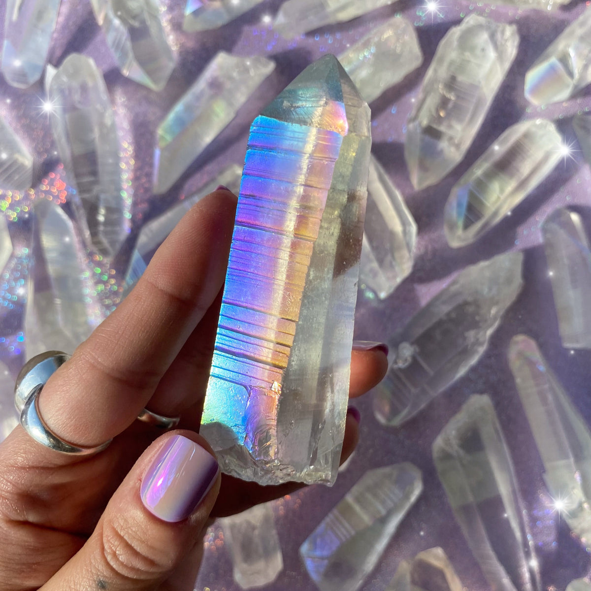 Angel Aura Quartz Lemurian Points