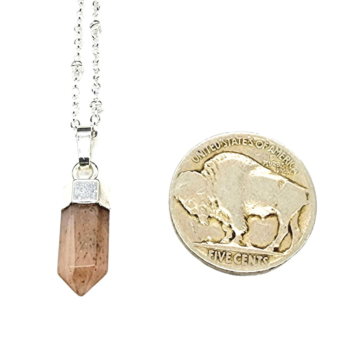 Peach Moonstone Necklace
