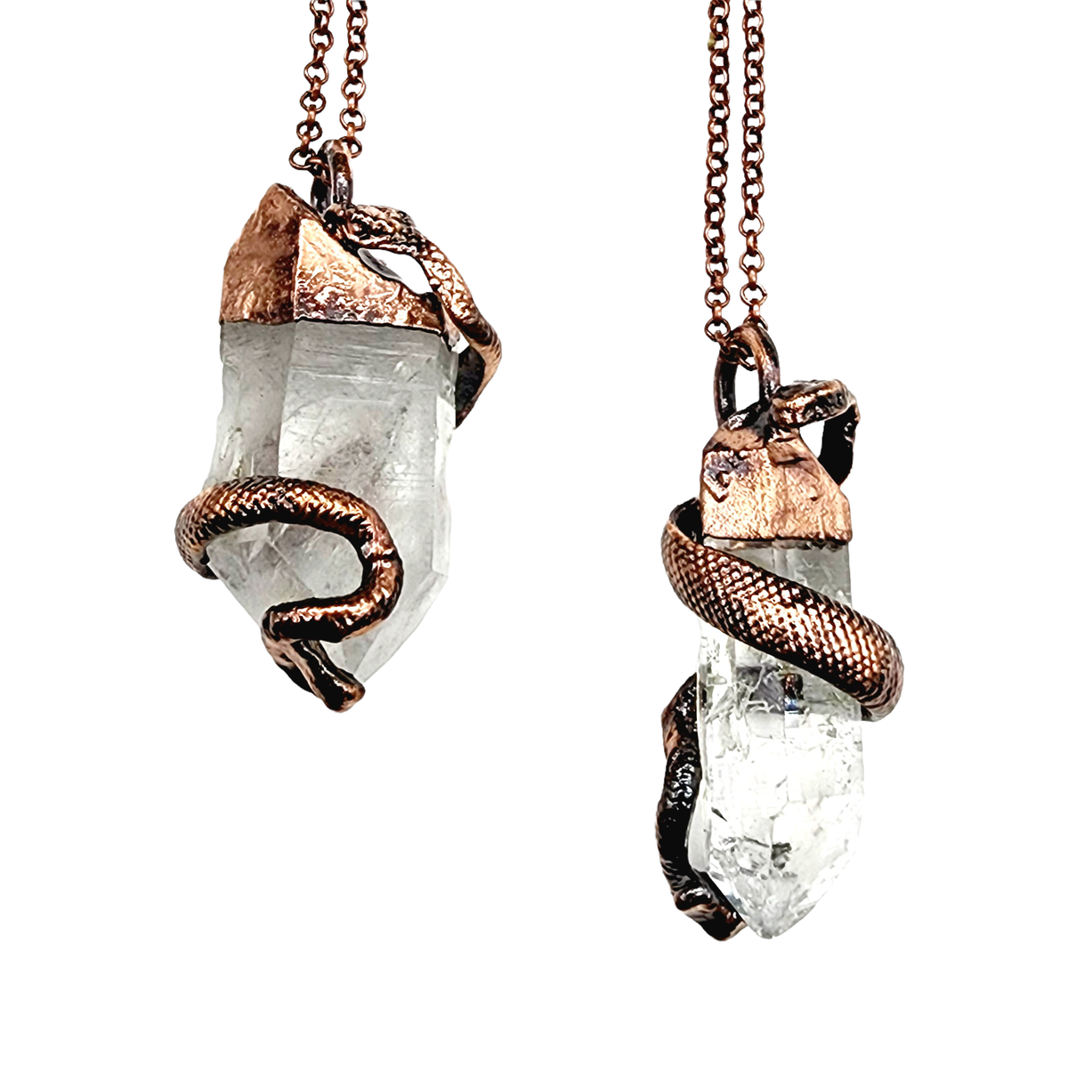 Clear Quartz Serpent Necklace