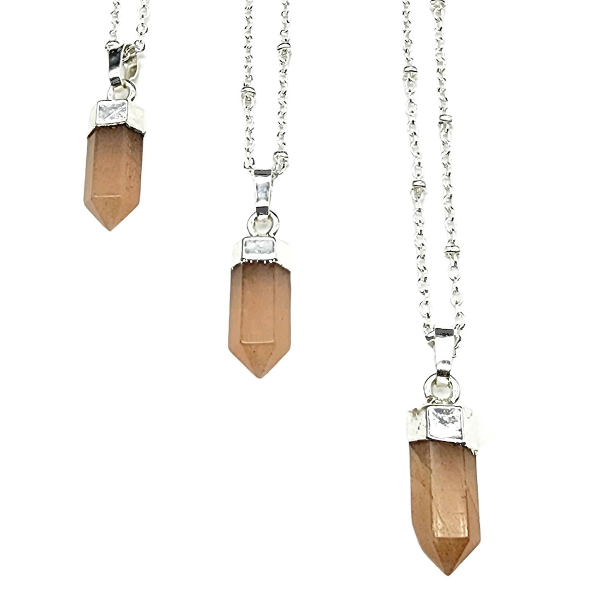 Peach Moonstone Necklace