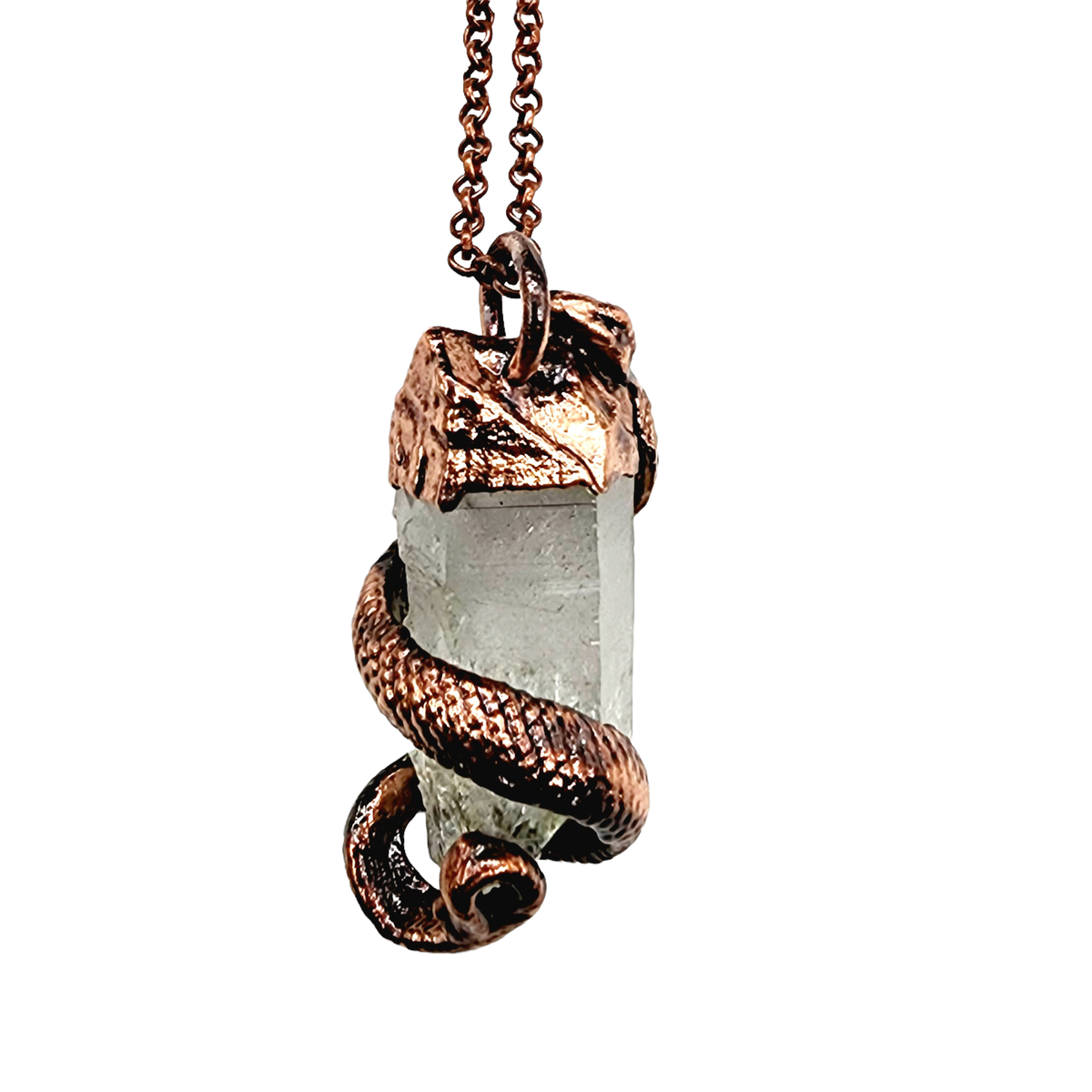 Clear Quartz Serpent Necklace