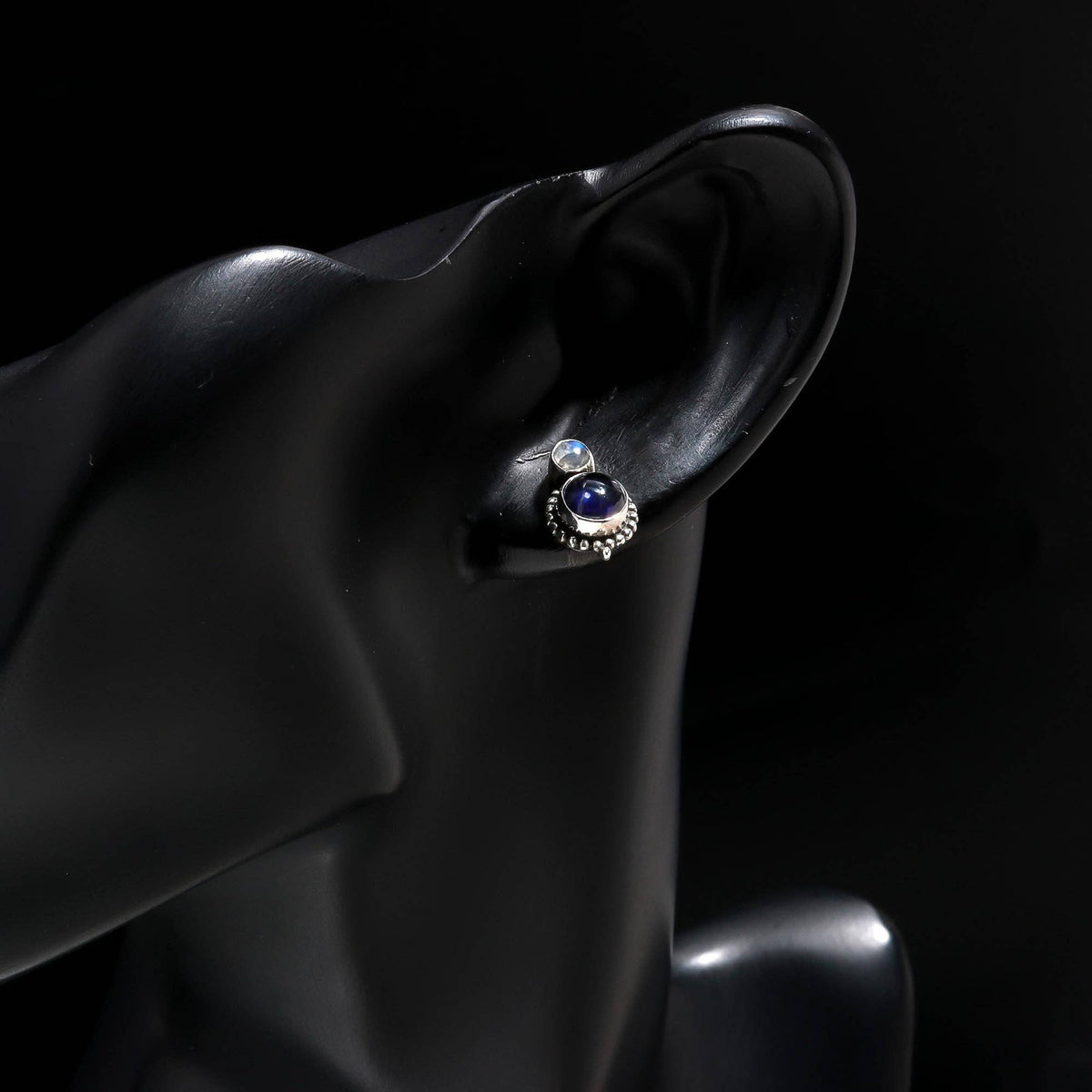 Amethyst &amp; Labradorite Stud Earrings