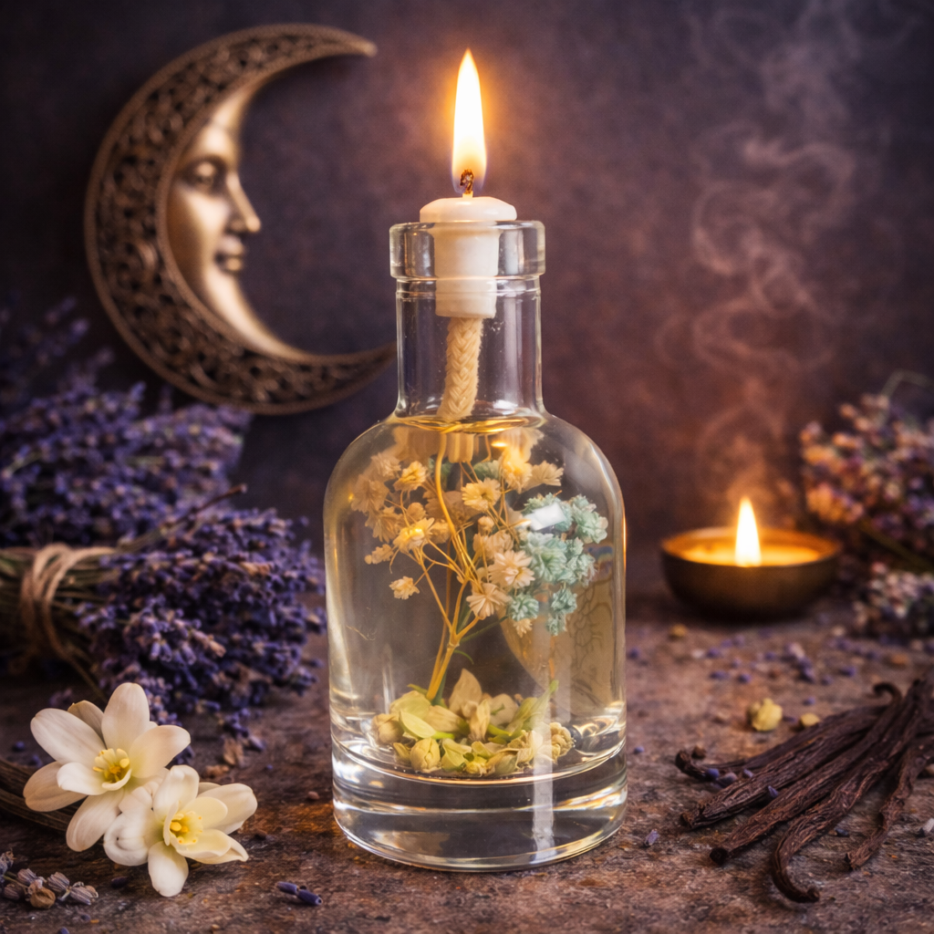 The Moon - Oil Candle: 6 oz