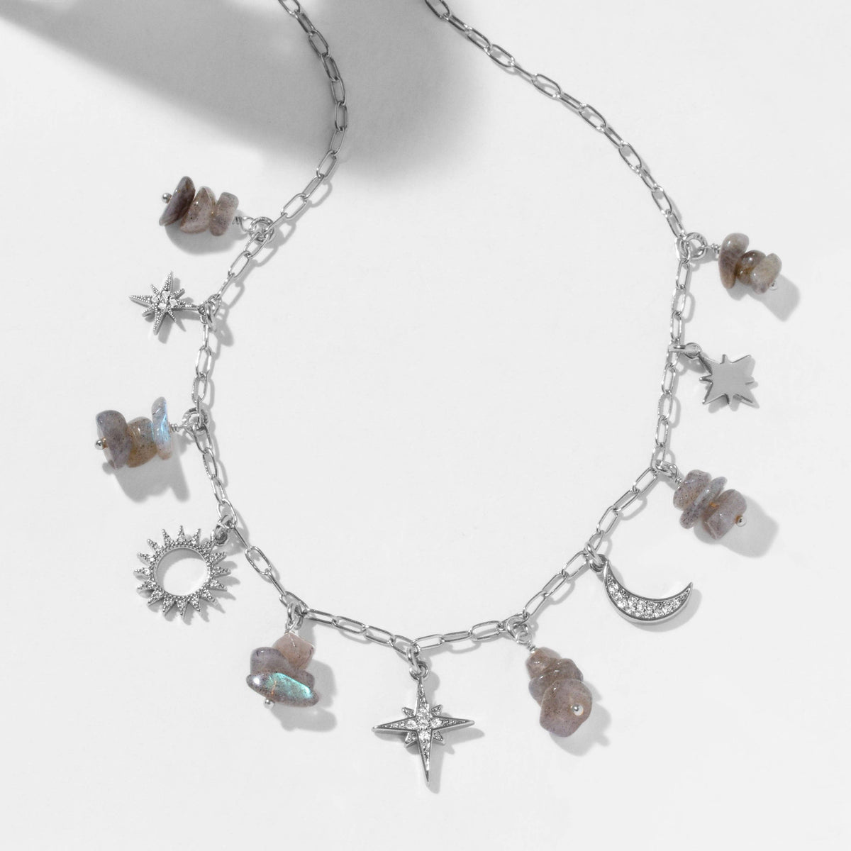 Labradorite Sky Charm Necklace