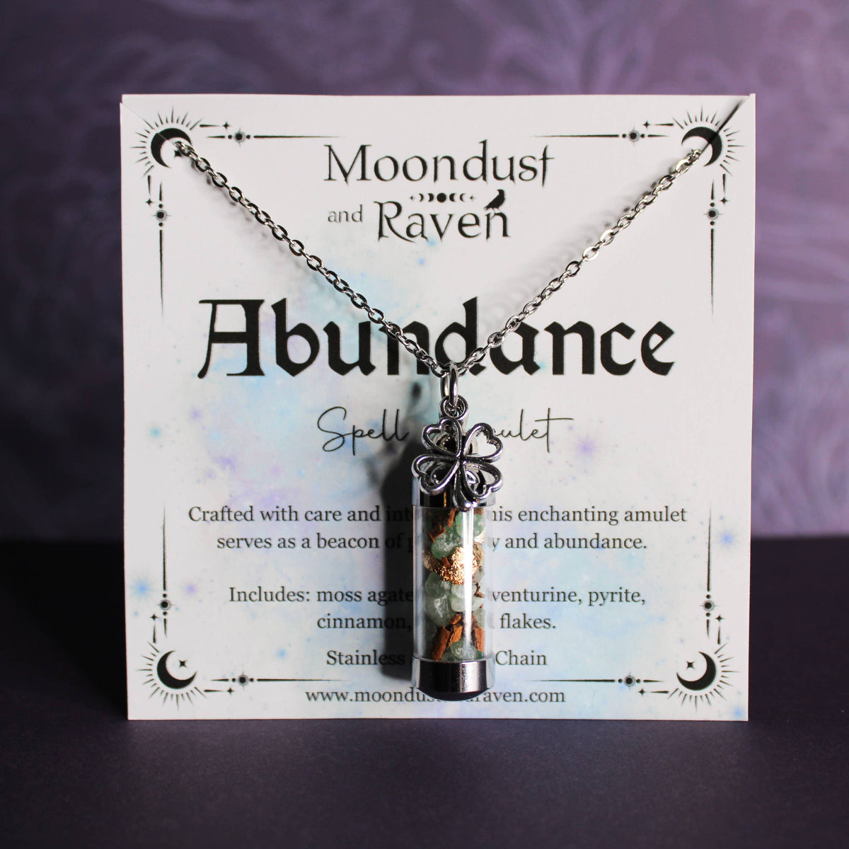 Abundance Spell Jar Amulet Necklace