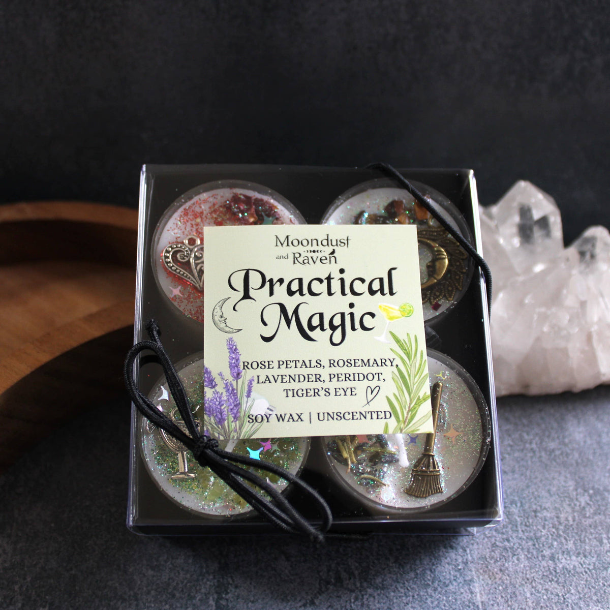 Practical Magic Tealight Crystal Candles