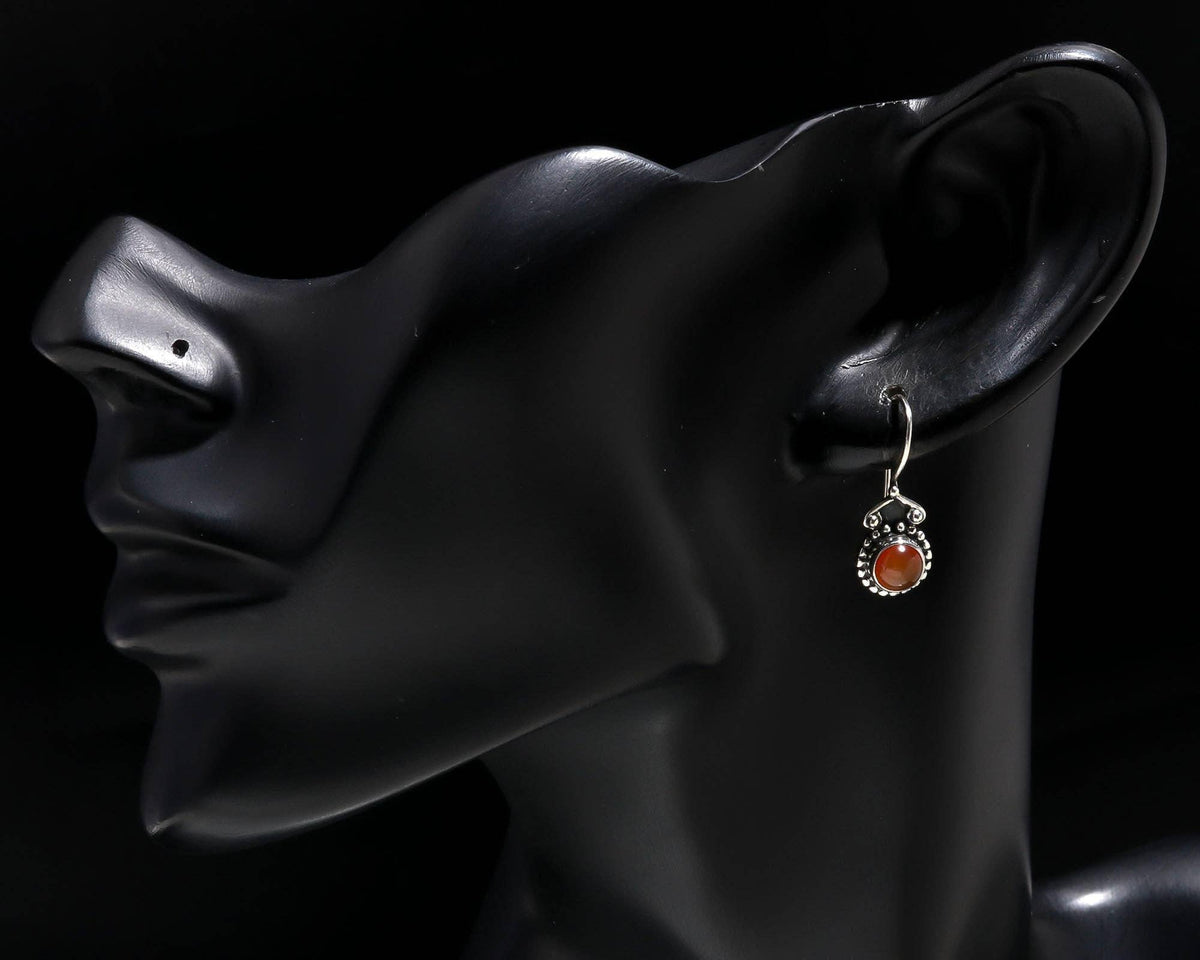 Carnelian Hook Earrings