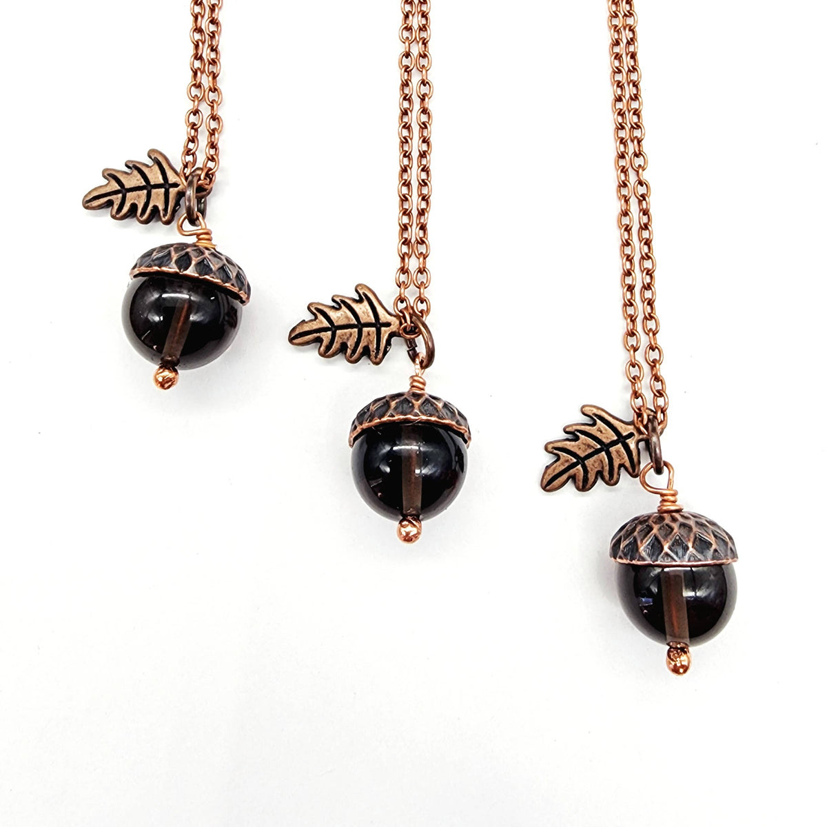 Acorn Necklace - Smoky Quartz