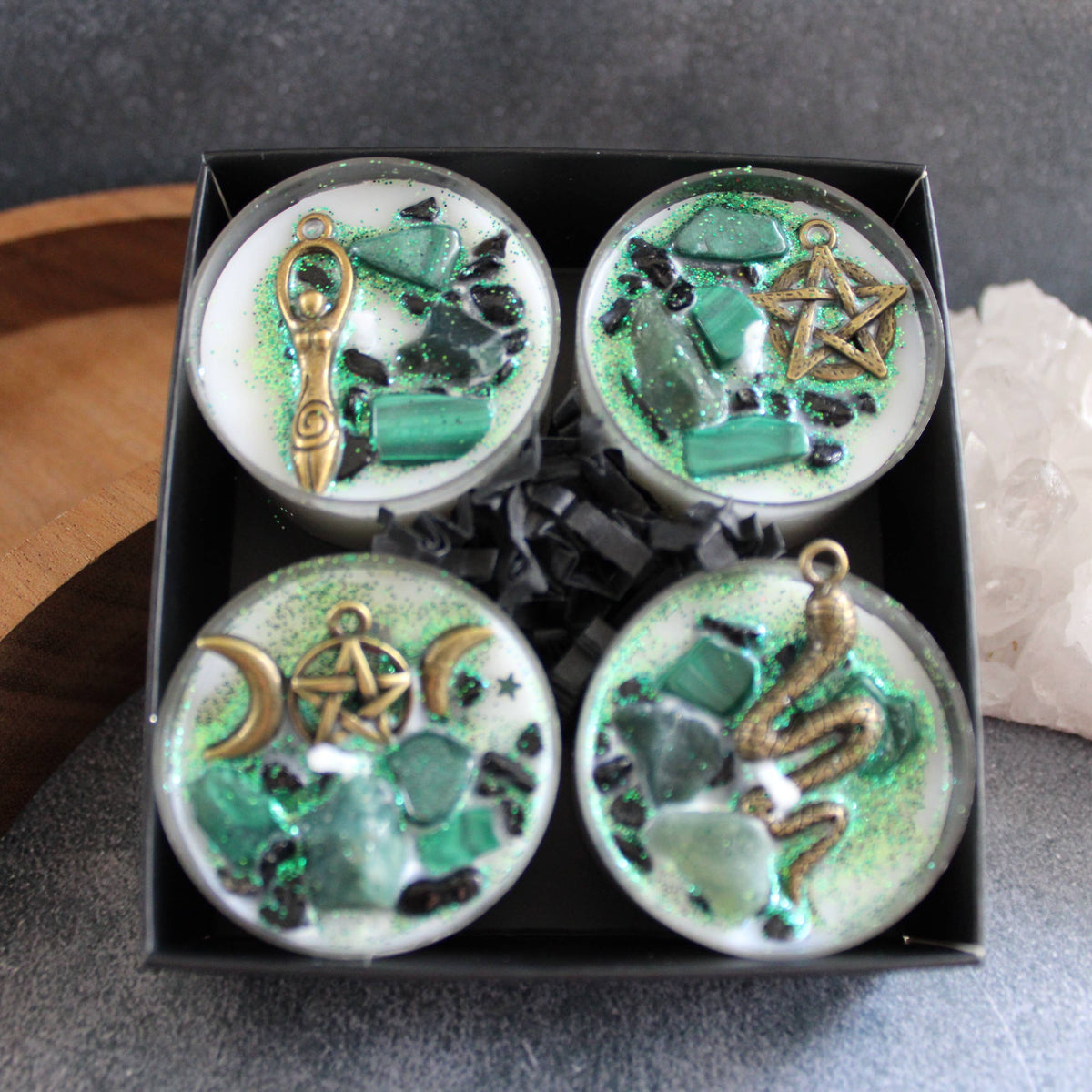 Medusa Tealight Crystal Candles