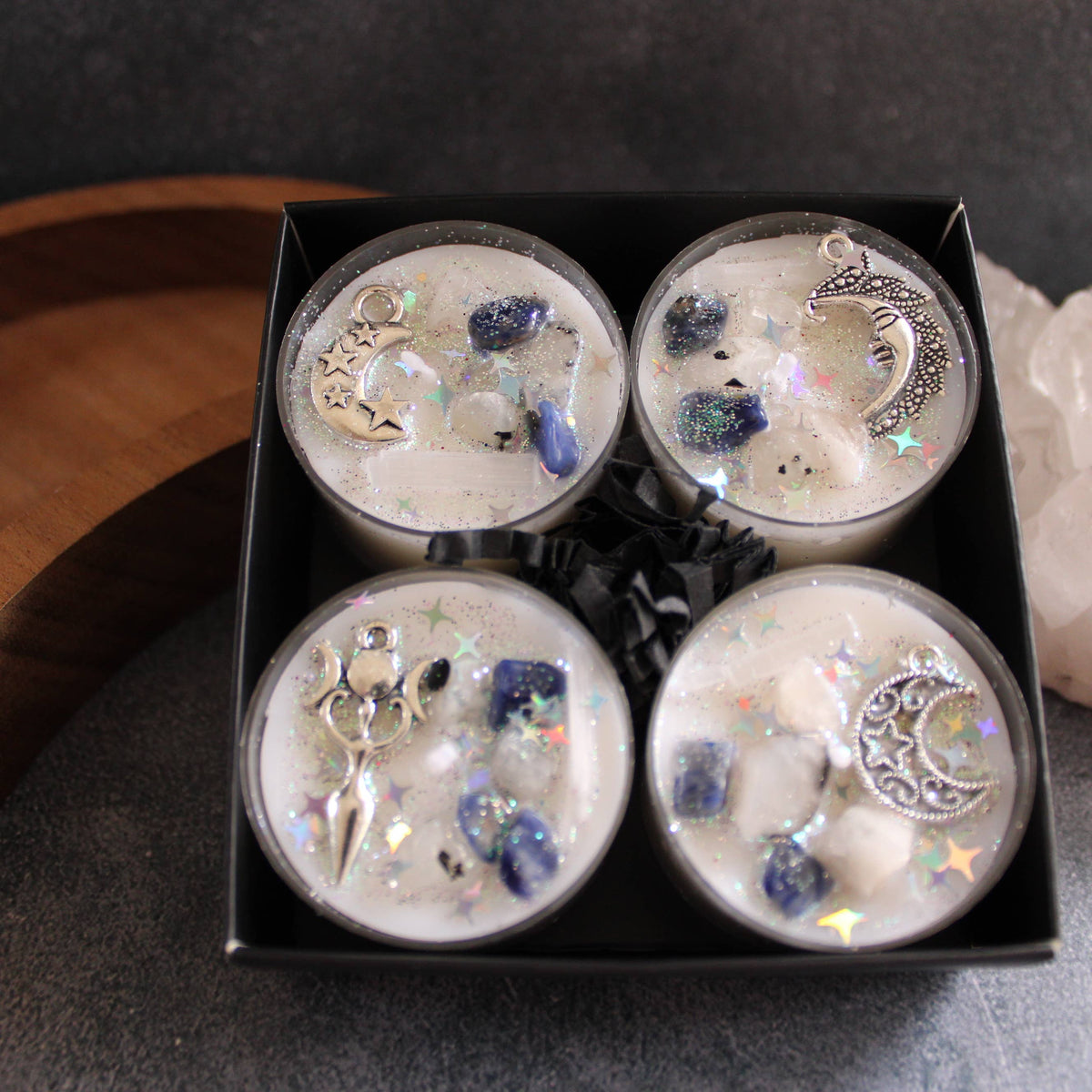Selene Tealight Crystal Candles