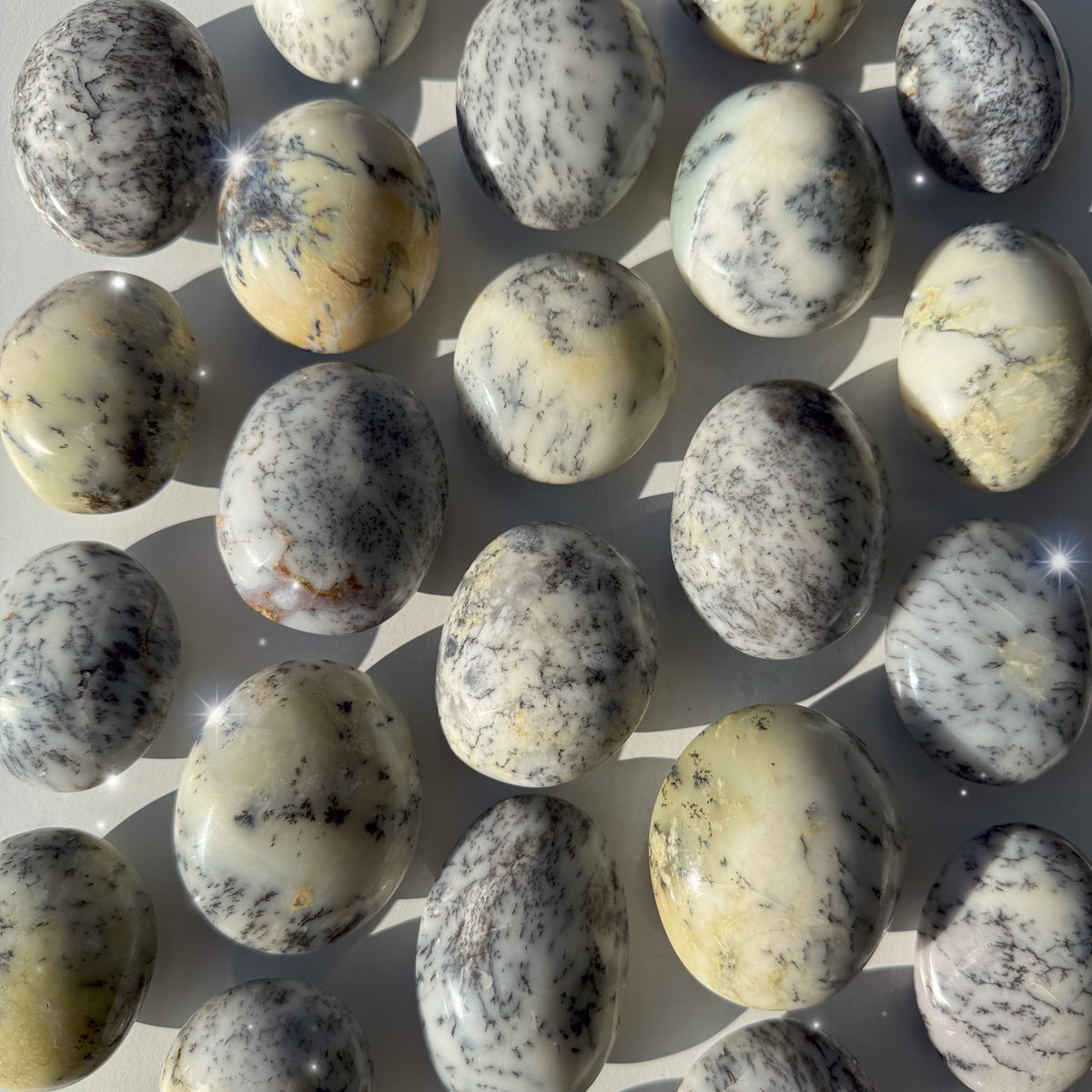 Dendritic Opal Palm Stones