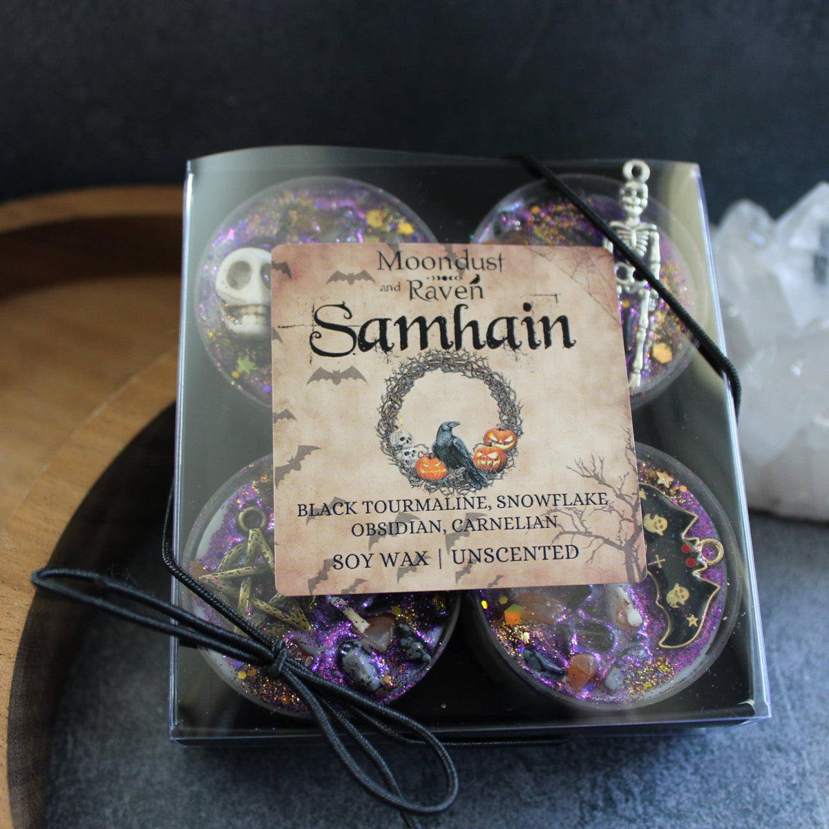 Samhain Tealight Crystal Candles
