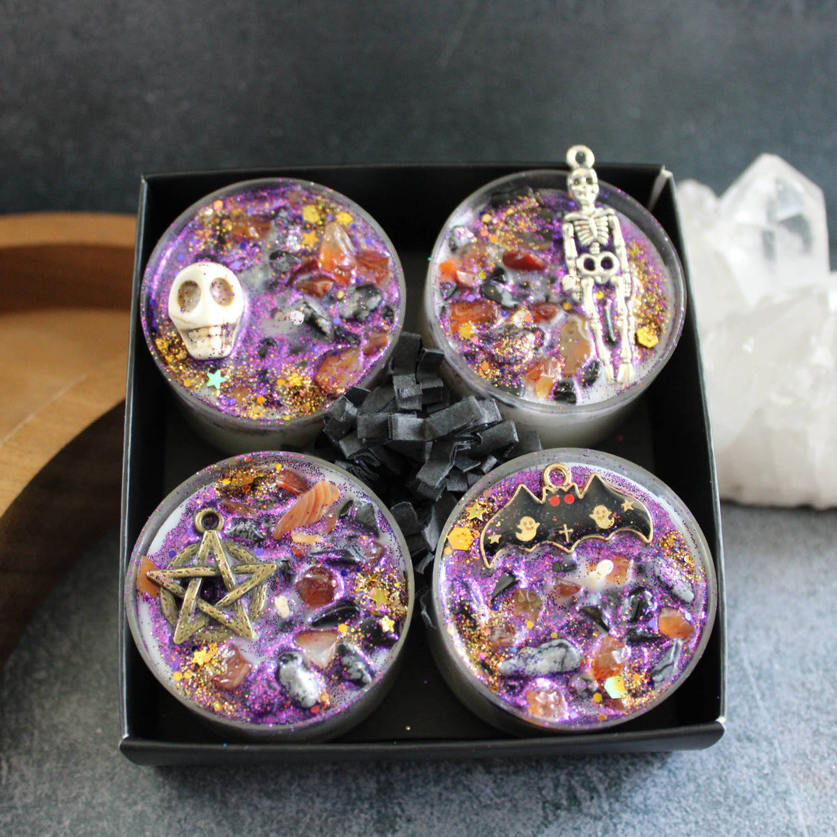 Samhain Tealight Crystal Candles