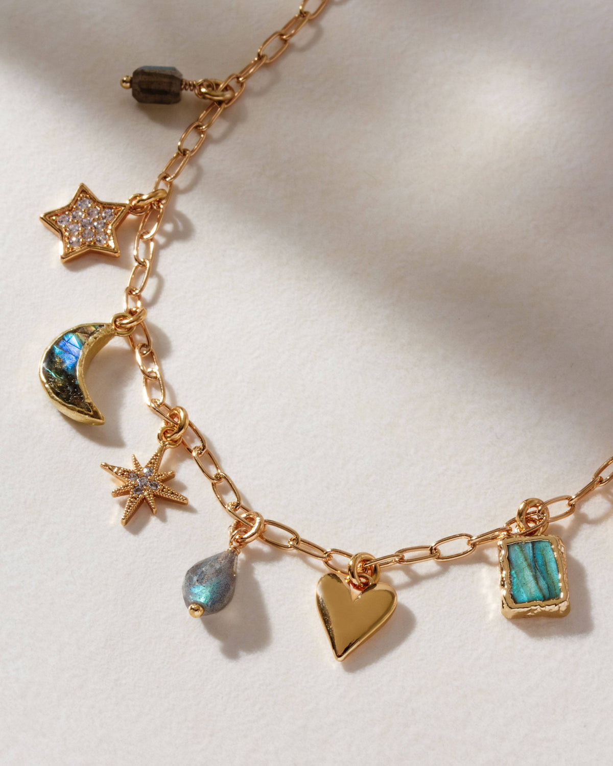 Still Lost In The Cosmos Charm Necklace - Labradorite
