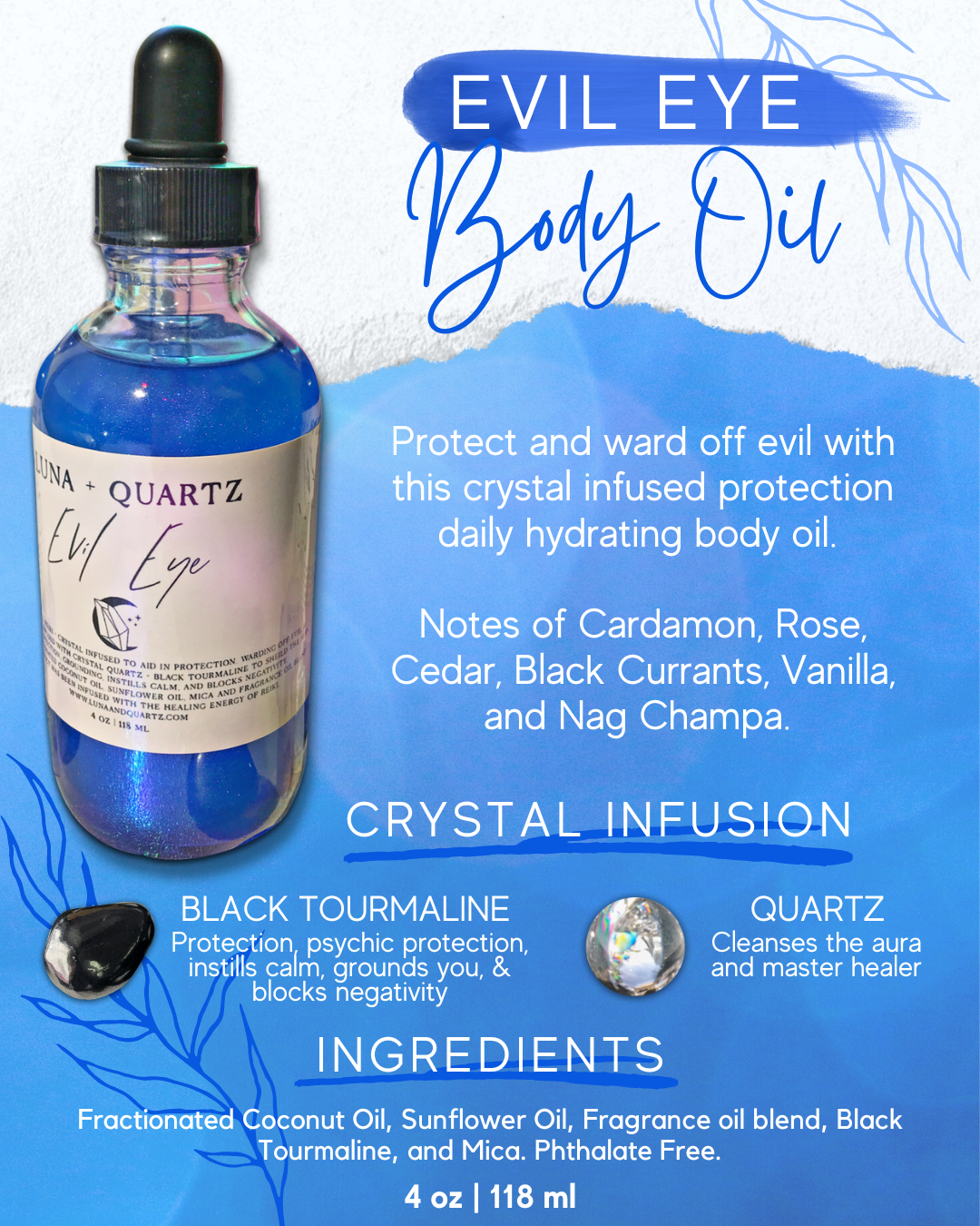 Evil Eye Crystal Infused Body Oil