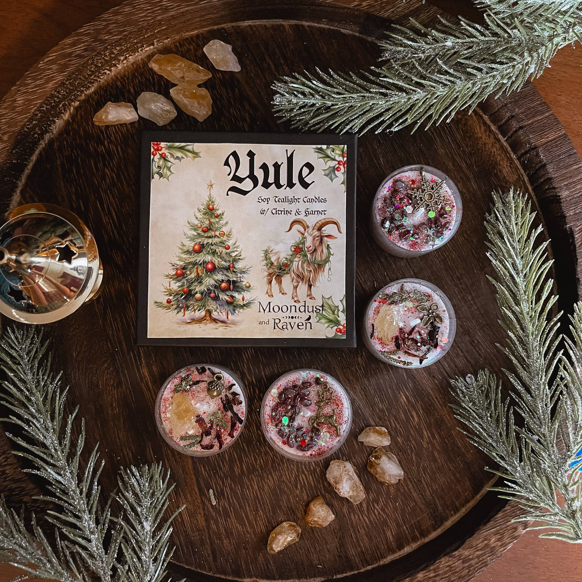 Yule Tealight Crystal Candles