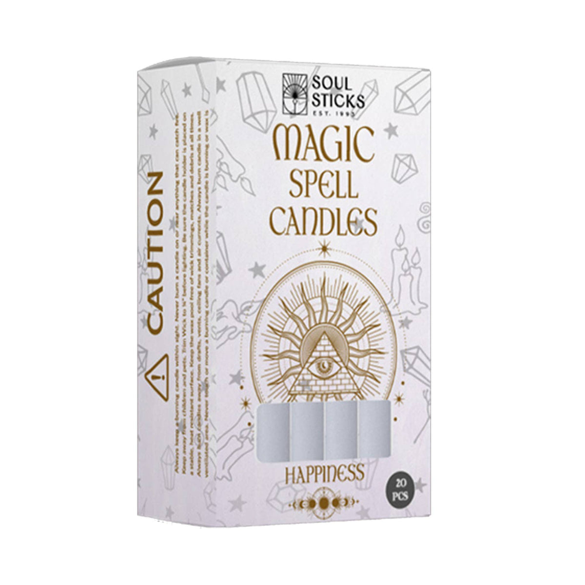 White Magic Spell Candles: Happiness