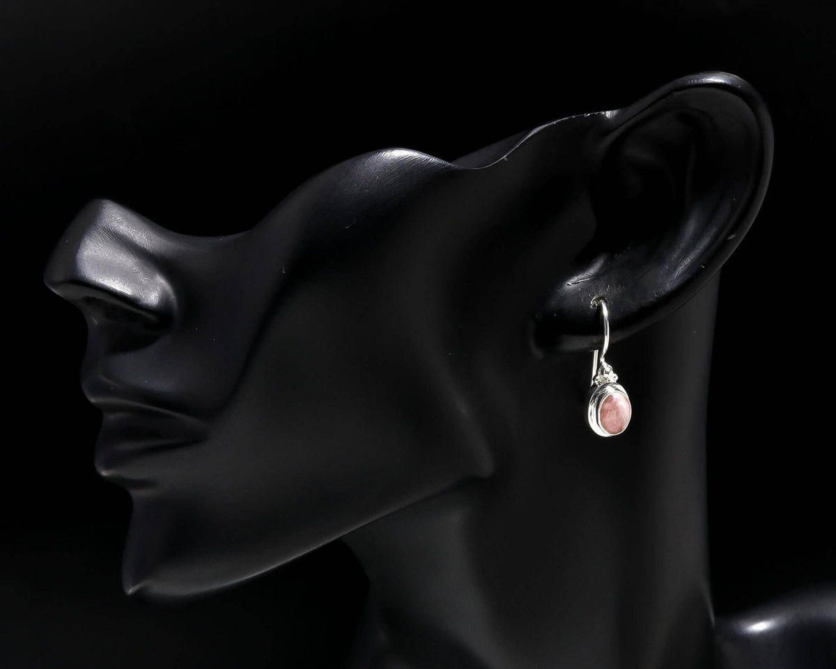 Rhodochrosite Hook Earring
