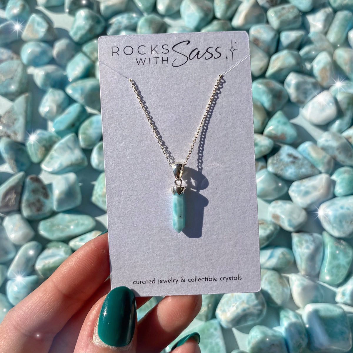 Larimar Point Necklace