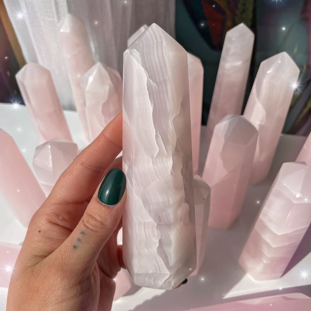 Pink Calcite Points