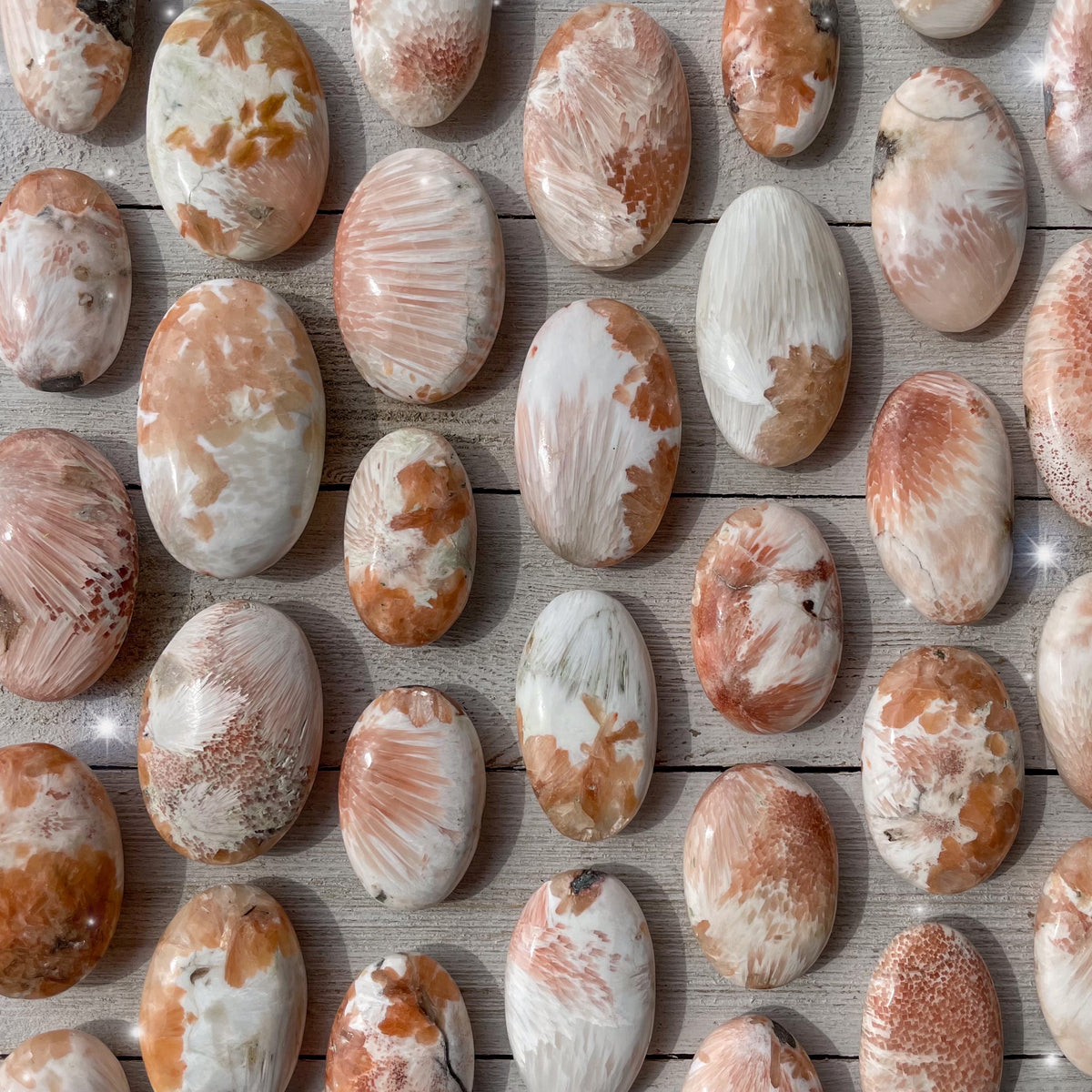 Pink Scolecite Palm Stone