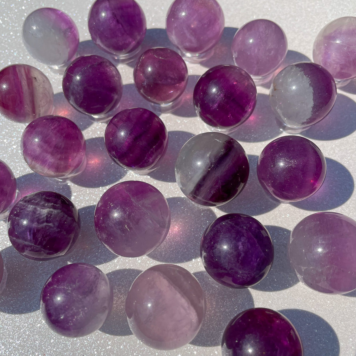 Small Purple Fluorite Spheres