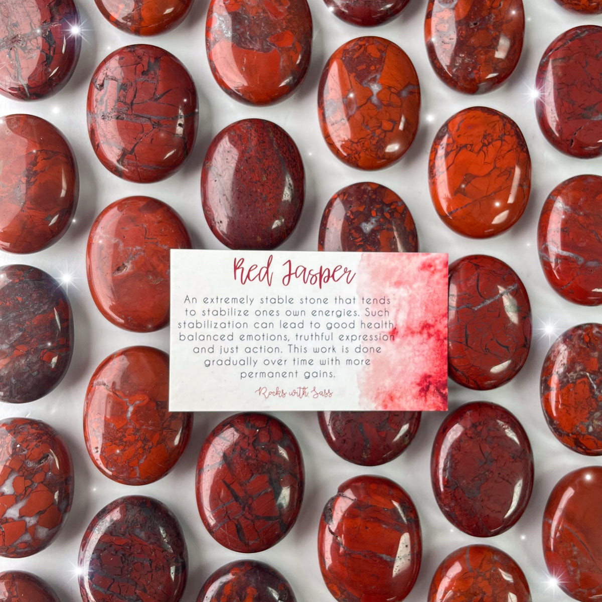 Red Jasper Palm Stone