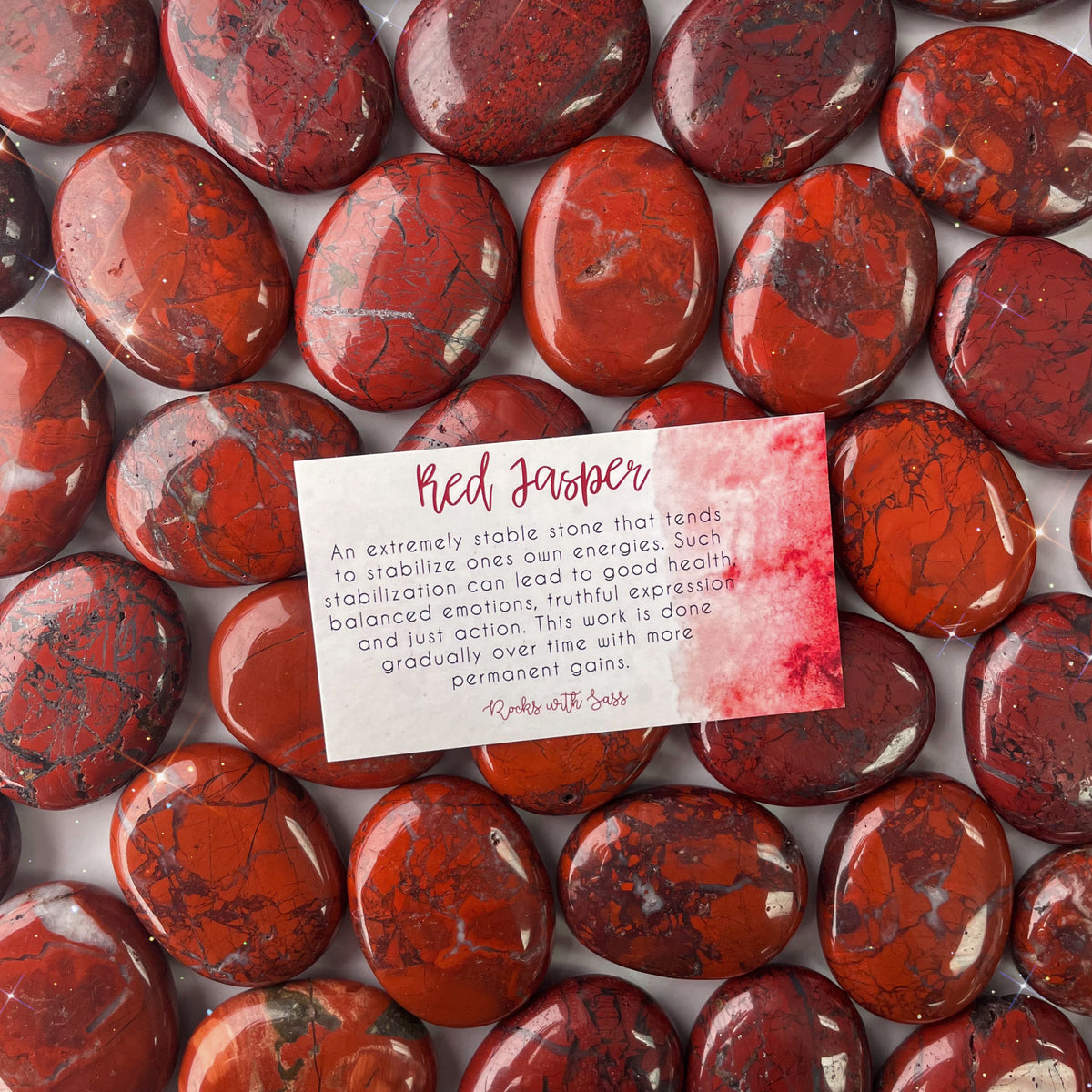 Red Jasper Palm Stone