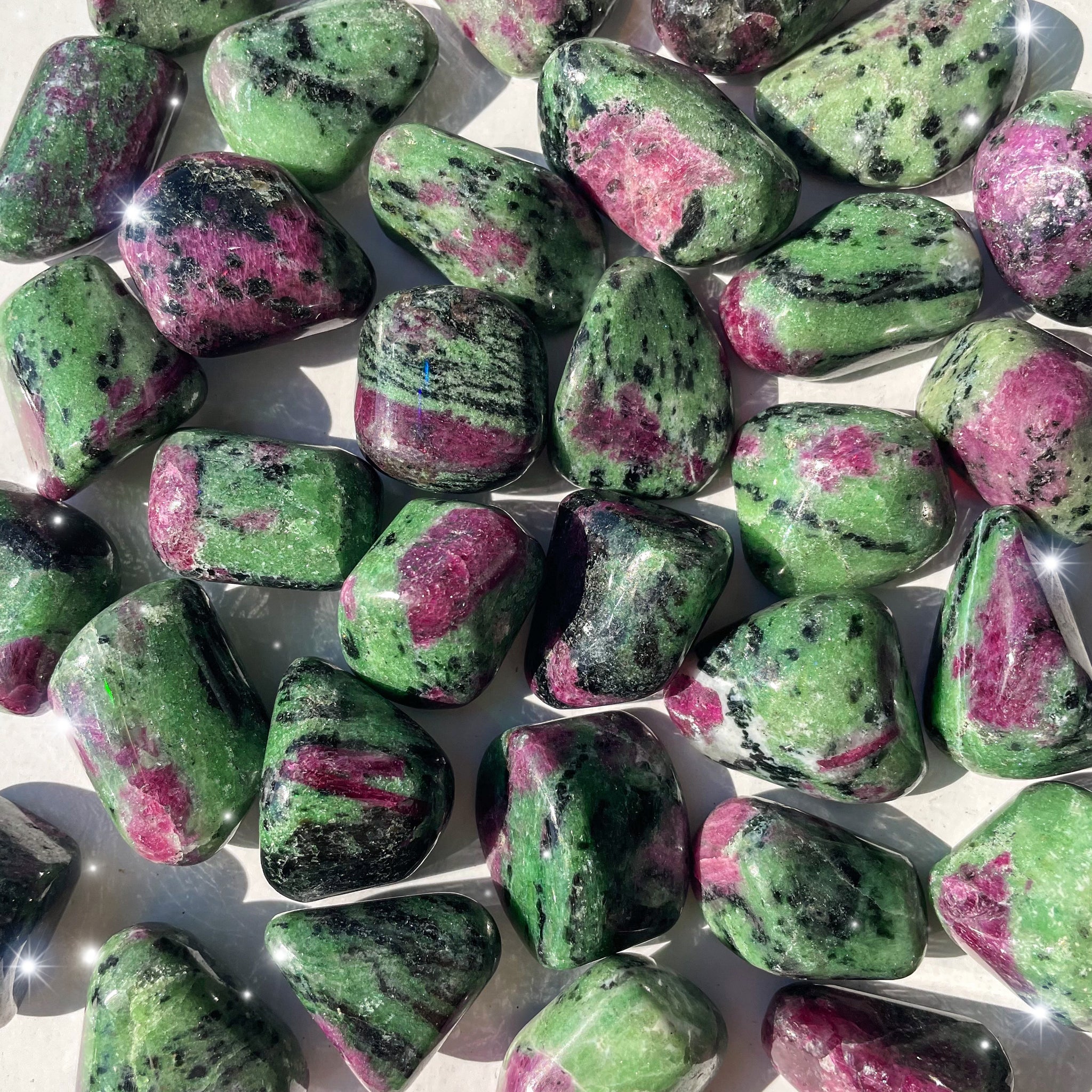 Ruby Zoisite Tumbled Pocket Stones