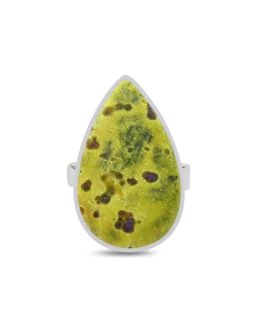 Stichtite with Serpentine Sterling Silver Ring - 138