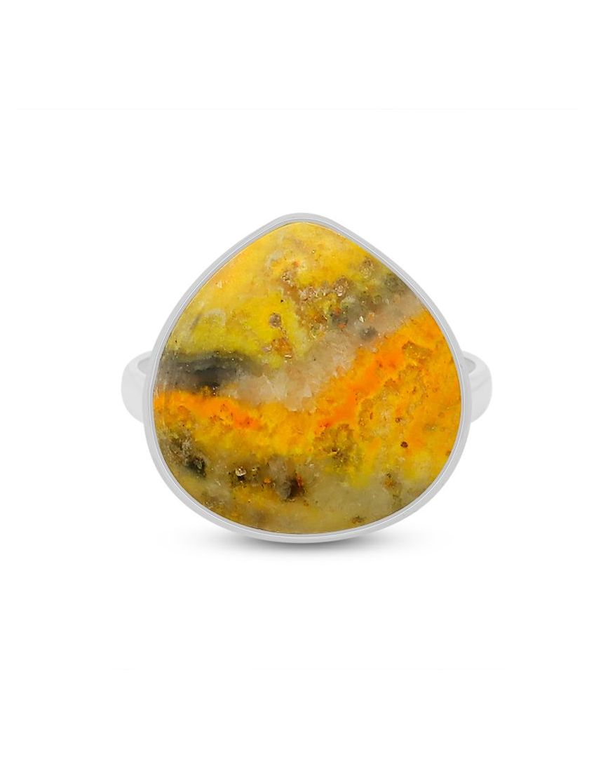 Bumblebee Jasper Sterling Silver Ring - 432