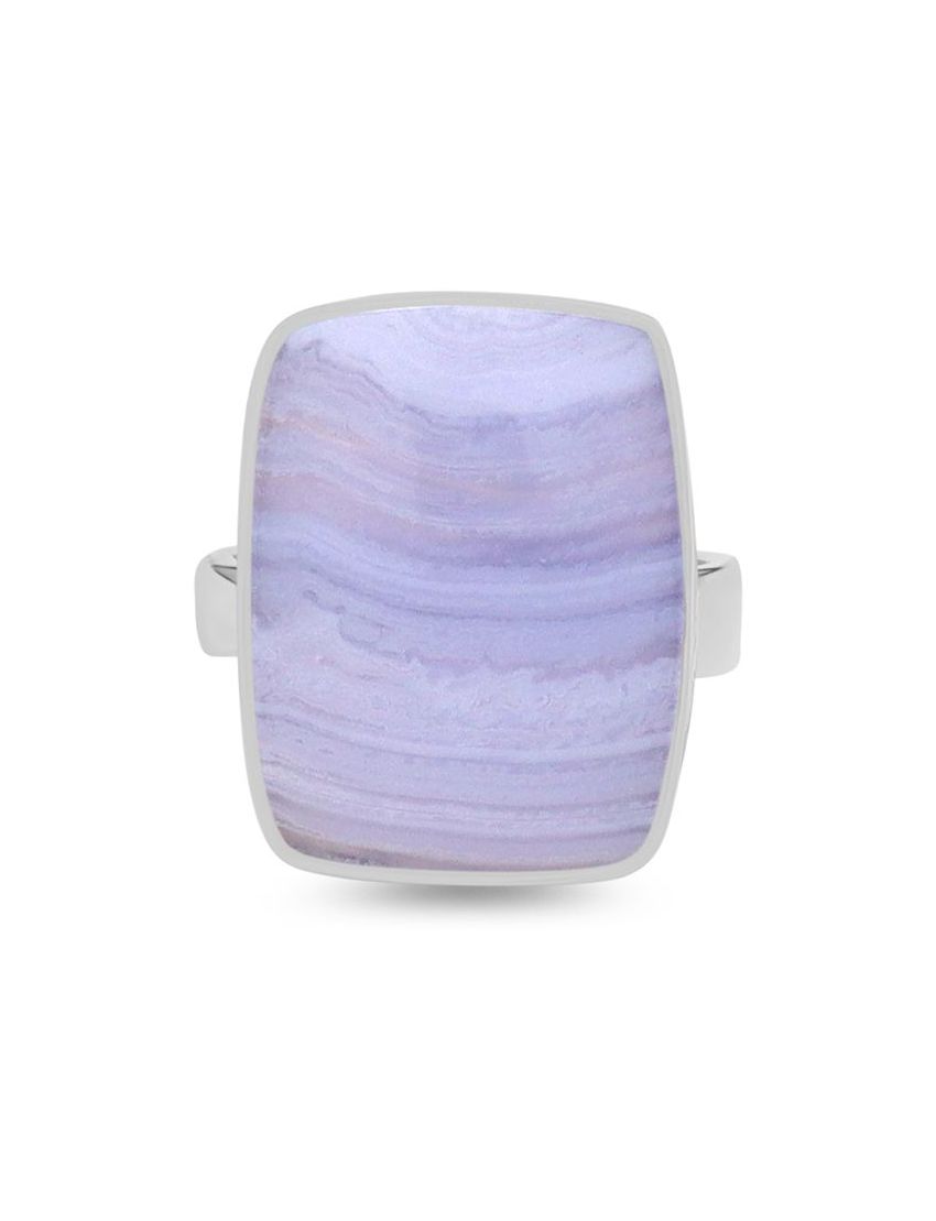 Blue Lace Agate Sterling Silver Ring - 480
