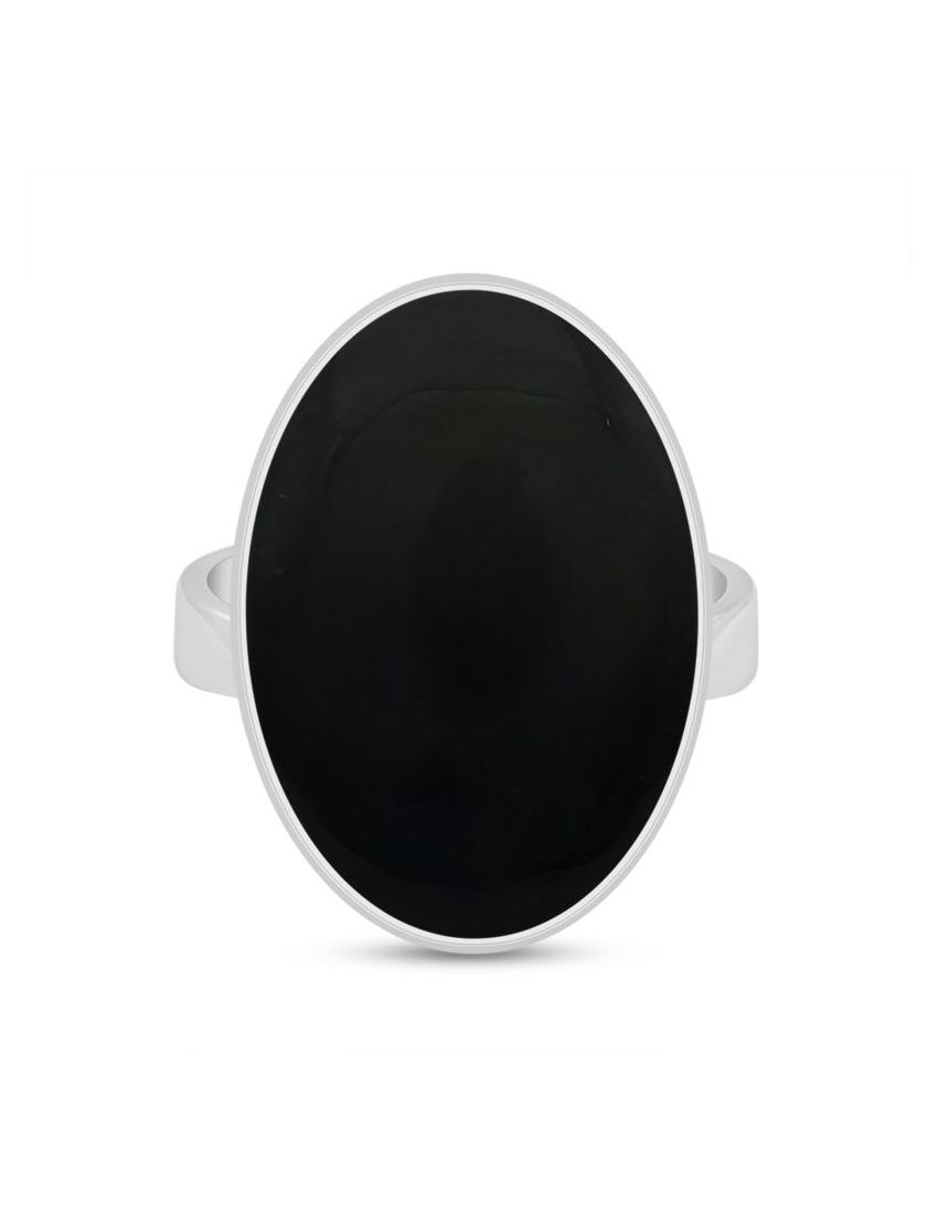 Black Onyx Sterling Silver Ring - 342