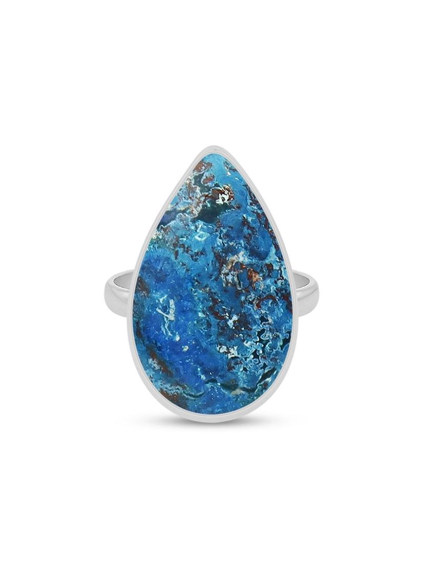 Shattuckite Sterling Silver Adjustable Ring - 340