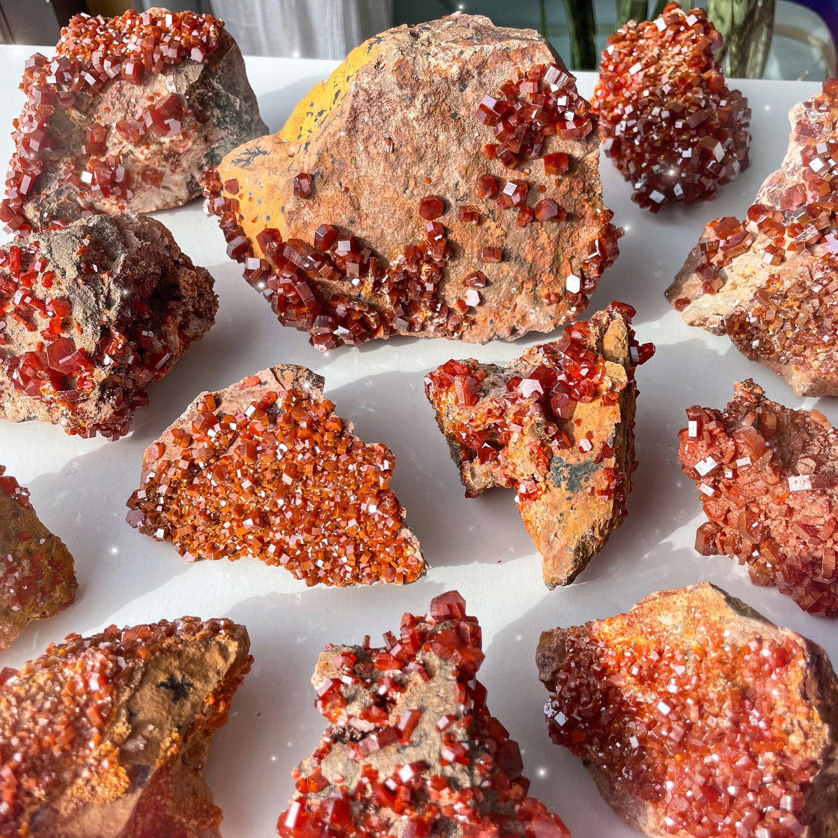 Red Vanadinite Clusters