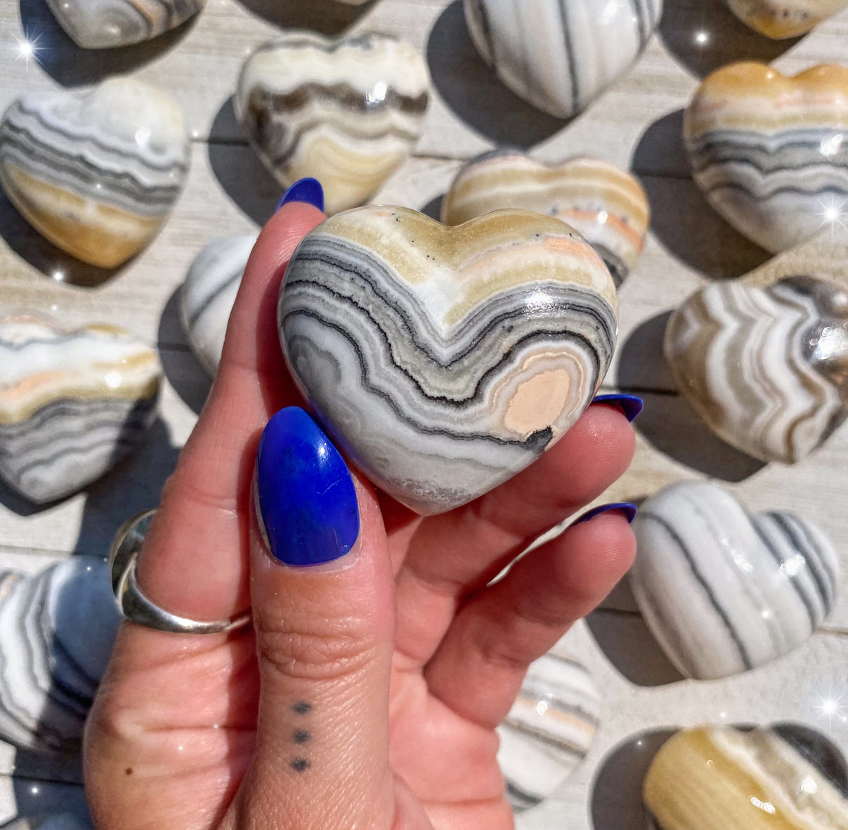 Zebra Calcite Heart