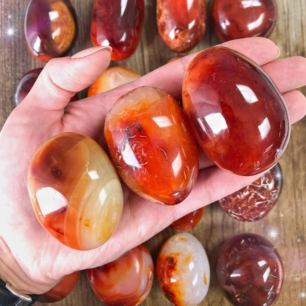 Carnelian Palm Stones