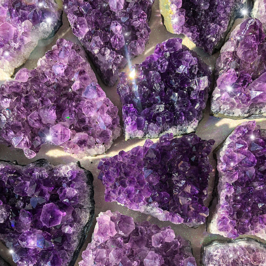 Medium Light Amethyst Cluster – Rocky's Crystals & Minerals