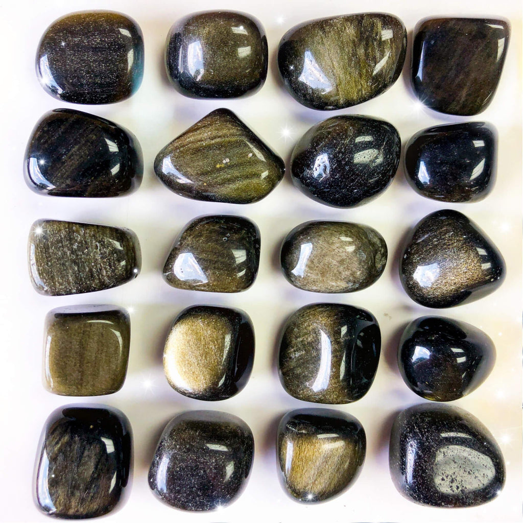 Gold Sheen Obsidian Tumbled Pocket Stone - Rocks with Sass