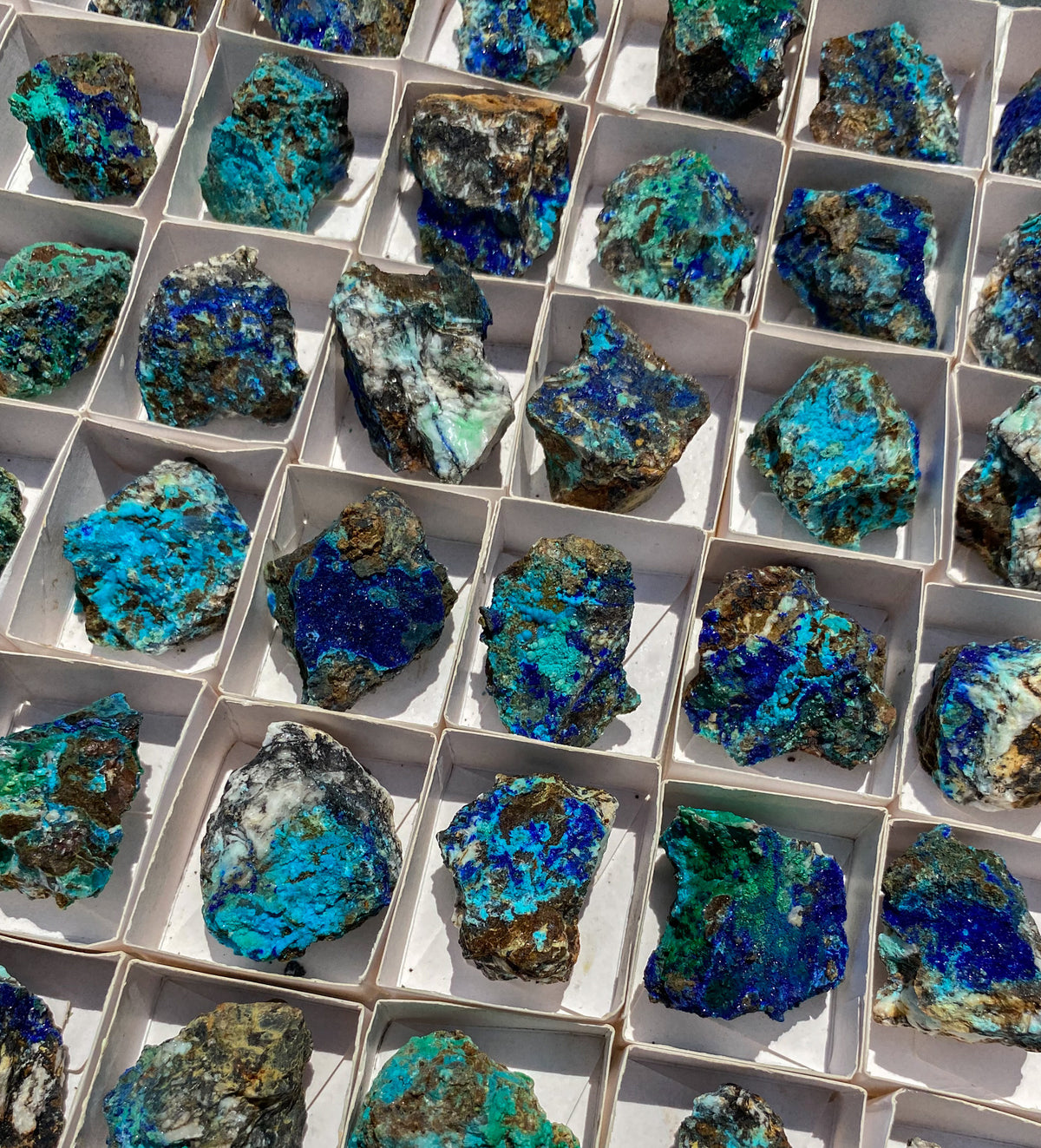 Small Azurite Clusters