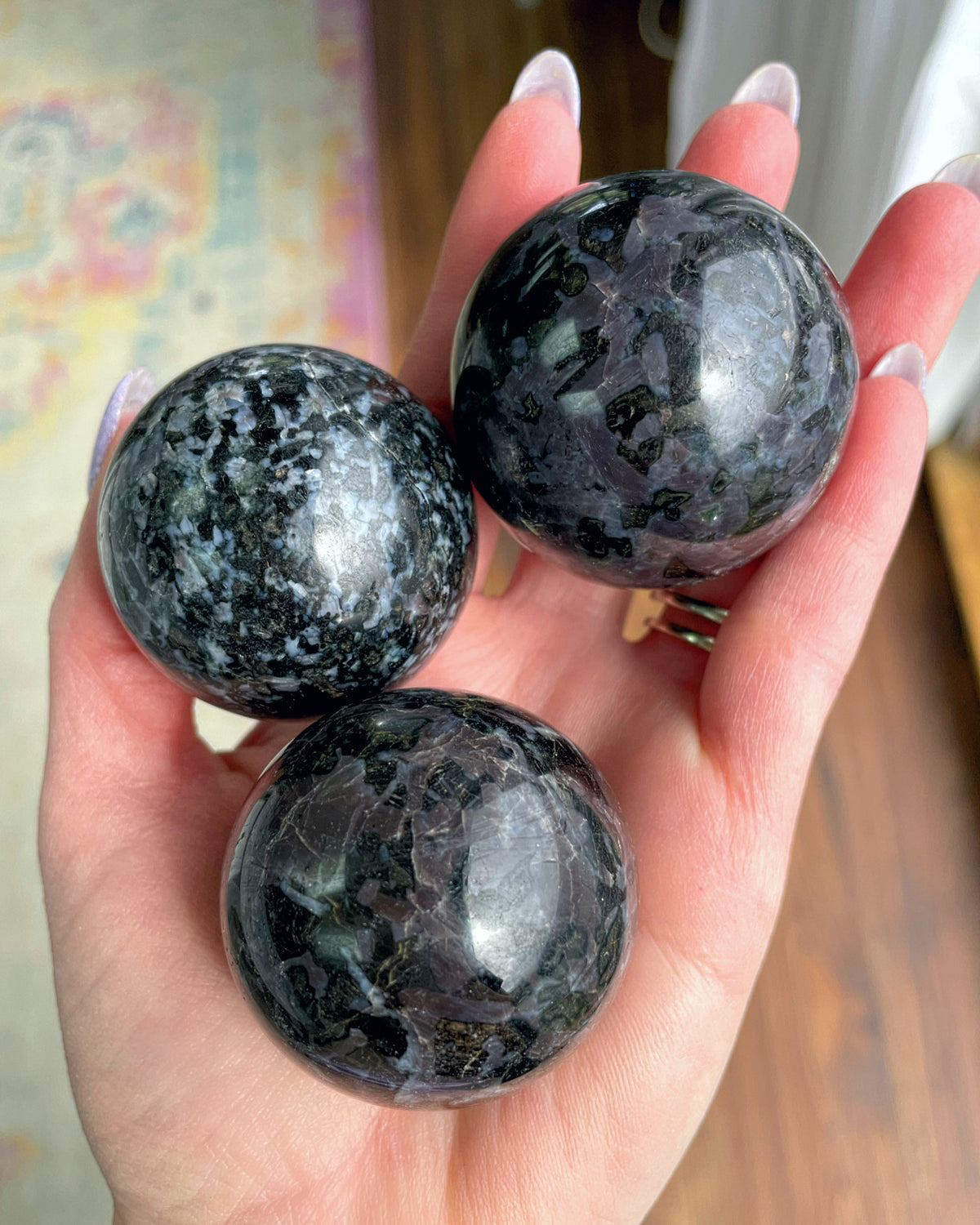 Indigo Gabbro Spheres