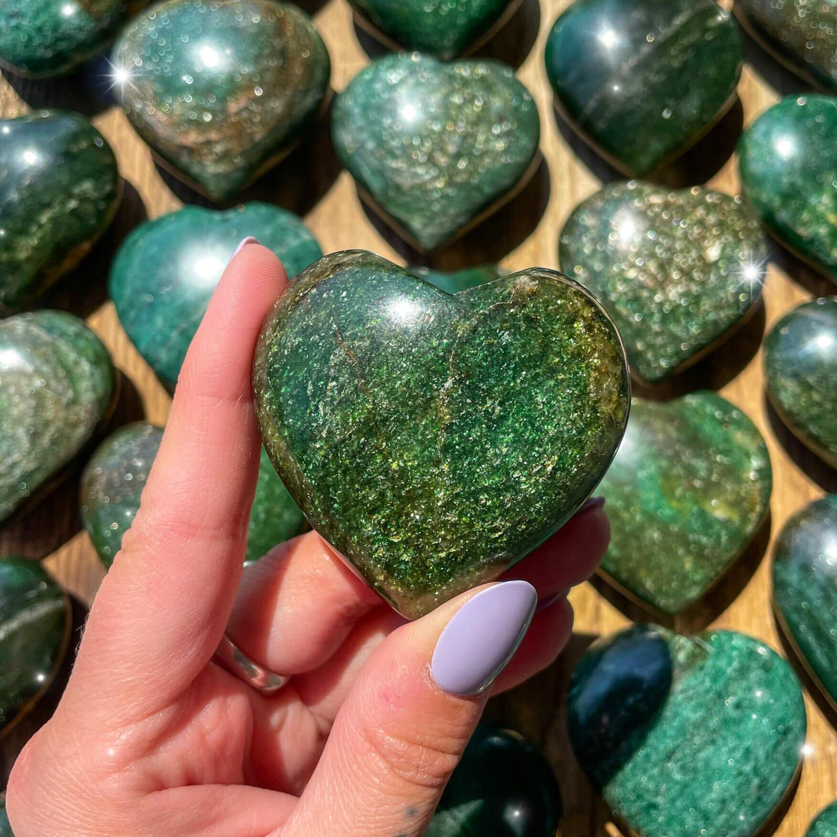 Green Aventurine Heart