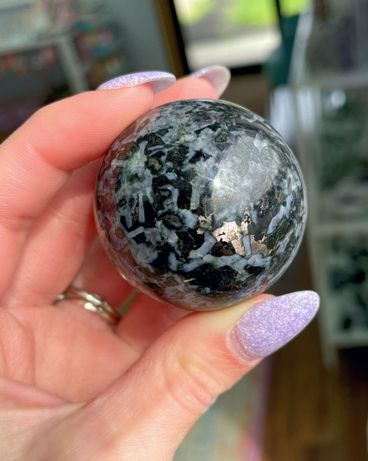 Indigo Gabbro Spheres