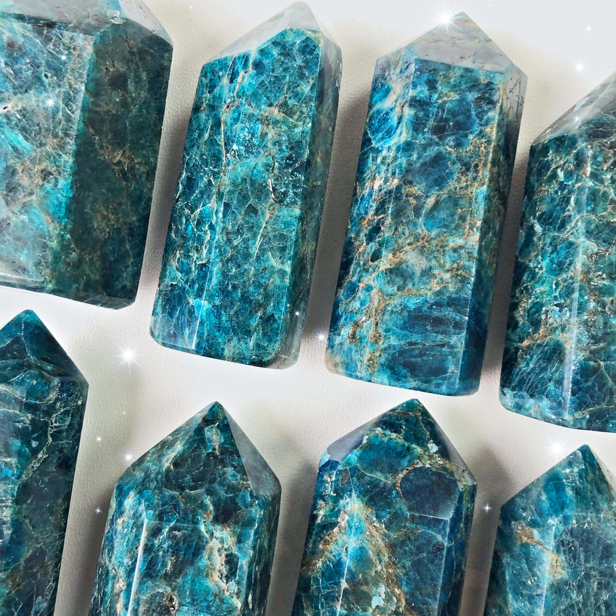 Blue Apatite Points